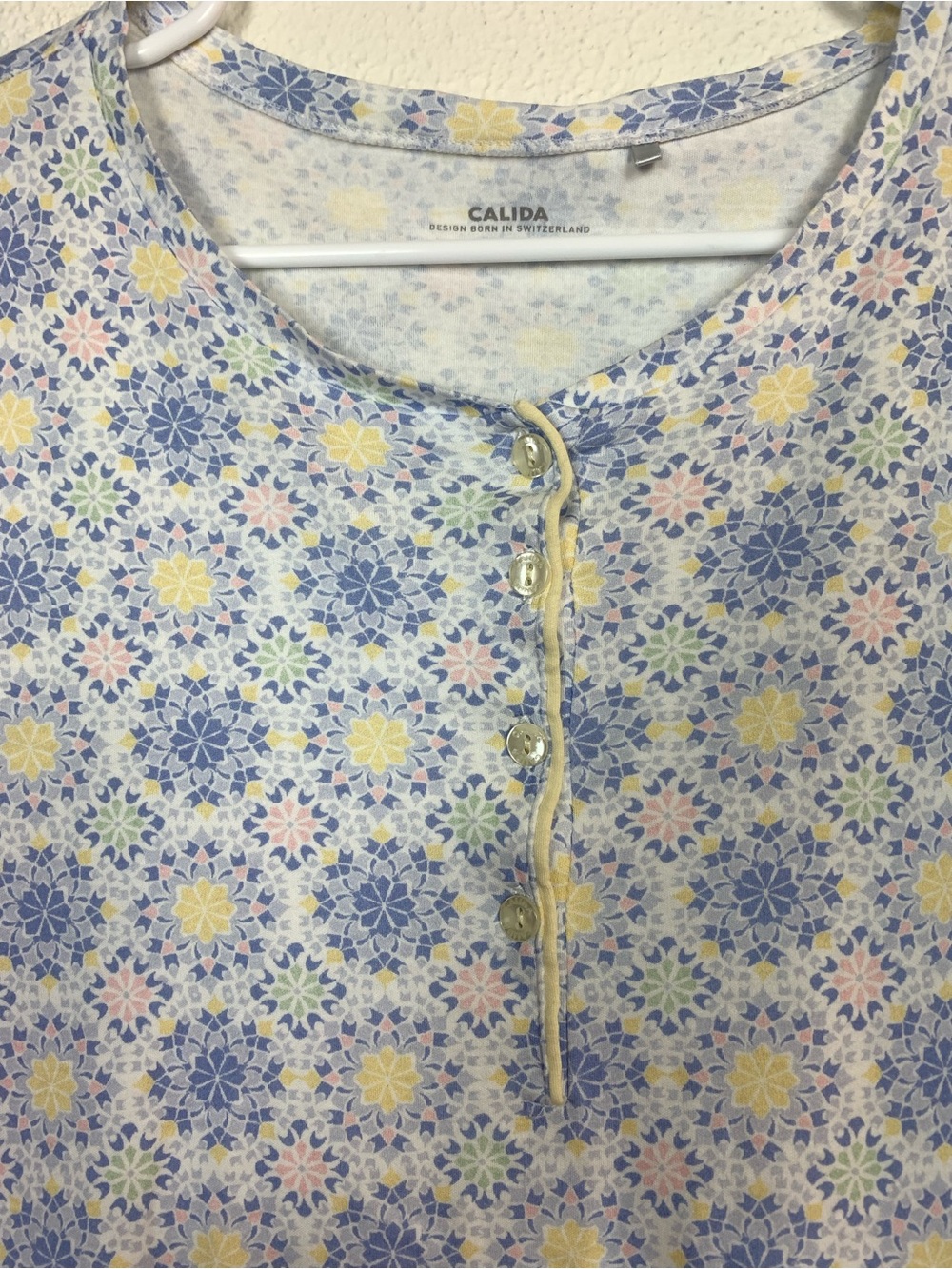 Calida Mandela print long sleeve top size xs sleepwear pajama - Picture 6 of 7